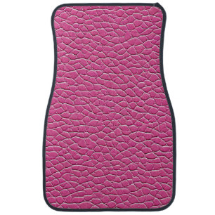 Pink leather effect pattern car floor mat