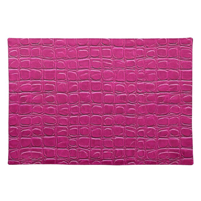 Pink leather effect pattern cloth placemat (Front)