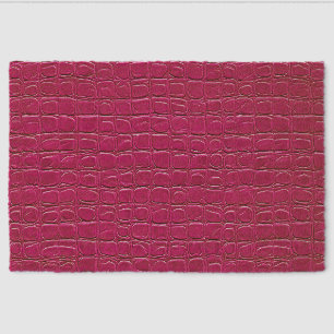 Pink leather effect pattern fiber doormat