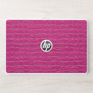 💗 Pink Leather Effect Pattern HP Minimalist Laptop Skin