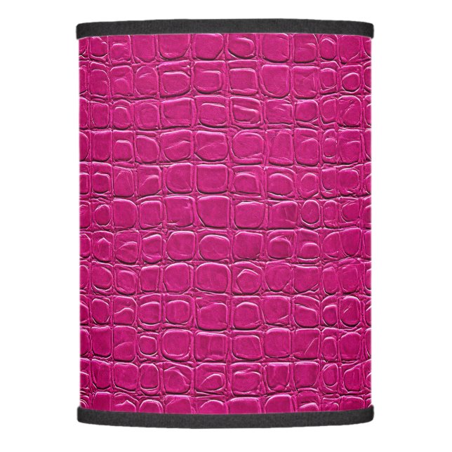 Pink leather effect pattern lamp shade (Front)