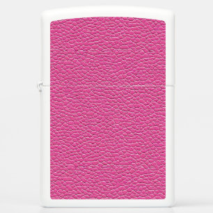 Pink Leather Effect Pattern Minimal Texture Design Zippo Lighter