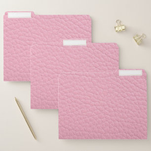 Pink leather file folder