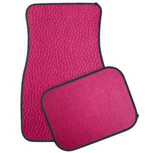Pink leather leather texture skin car floor mat