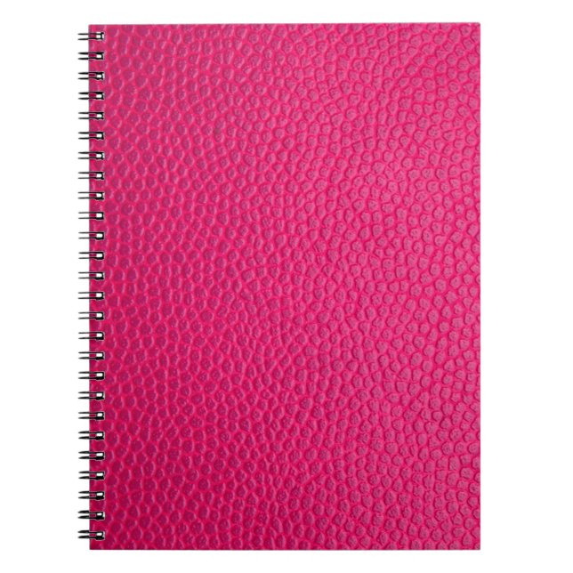 Pink leather leather texture skin notebook (Front)