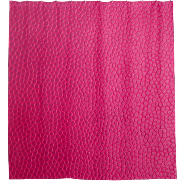 Pink leather leather texture skin shower curtain (Front)
