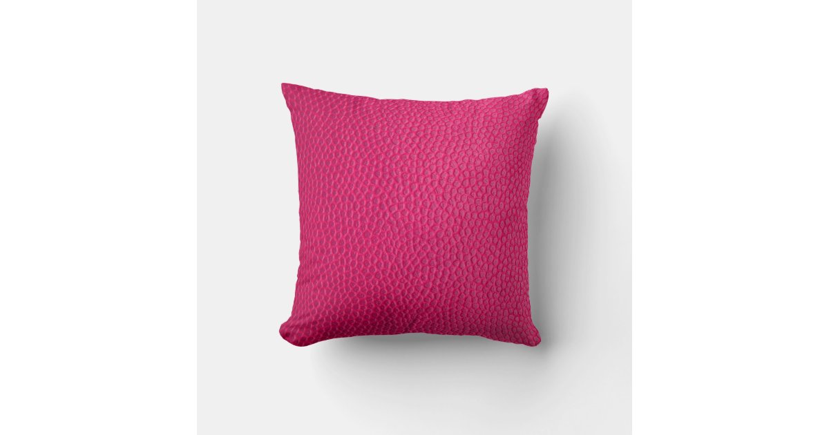 Pink leather leather texture skin throw pillow | Zazzle