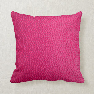 Pink leather leather texture skin throw pillow