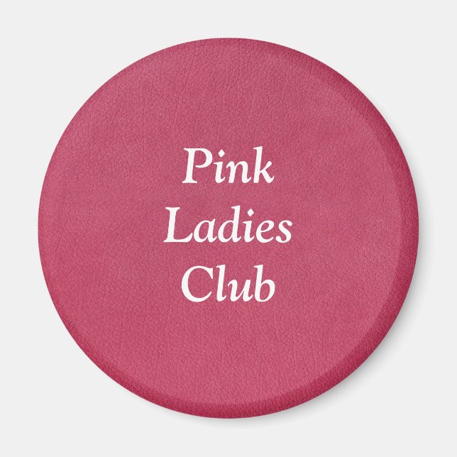 Pink Leather Look Magnet (Front)