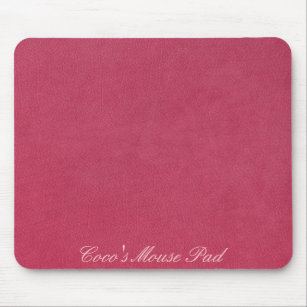 Pink Leather Look Mouse Pad