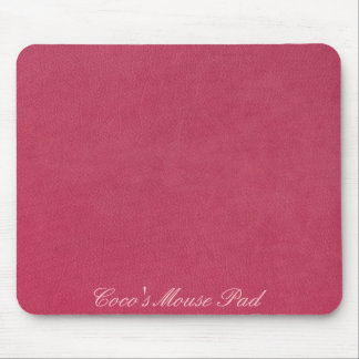 Pink Leather Look Mouse Pad