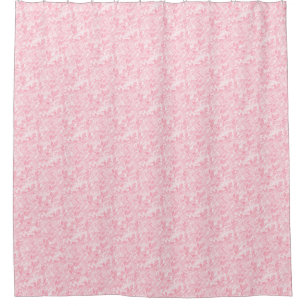 Pink Leaves Shower Curtain
