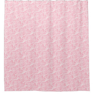Pink Leaves Shower Curtain