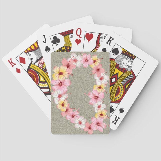 Pink Lei Play Poker Cards (Back)