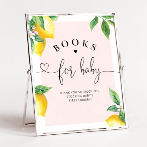 Pink Lemon books for baby Poster