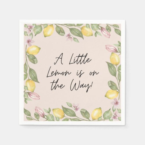Pink Lemon Disposable Napkins