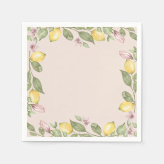 Pink Lemon Disposable Napkins