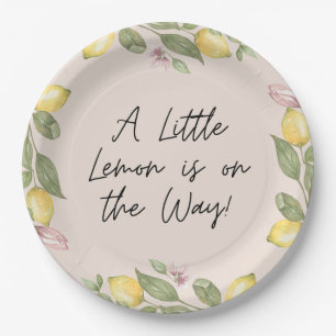 Pink Lemon Disposable Paper Plates