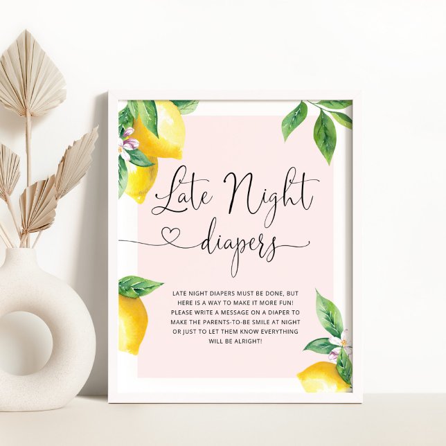 Pink lemon Late night diapers Poster (Creator Uploaded)