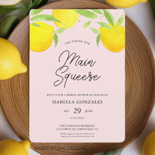Pink Lemon Main Squeeze Bridal Shower Invitation