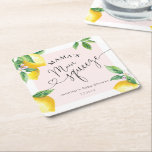 Pink lemon mamas main squeeze baby shower napkins square paper coaster<br><div class="desc">Pink lemon mamas main squeeze baby shower napkins Square Paper Coaster
Matching items available.</div>