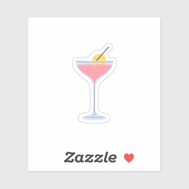 Pink Lemon Martini Sticker (Sheet)
