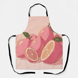 Pink Lemon Modern Feminine Citrus Apron