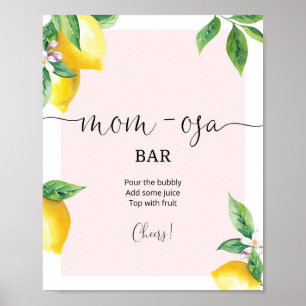 Pink Lemon Momosa bar Poster