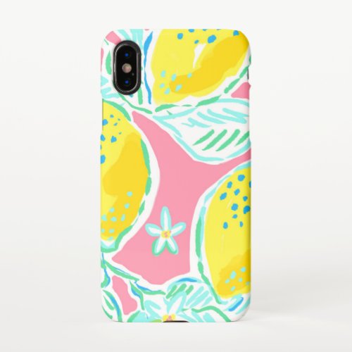 Pink Lemon Phone Case Lilly Pulitzer Inspired iPhone X Case