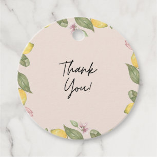 Pink Lemon Thank You Favor / Gift Tag