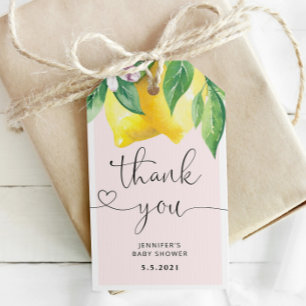 Pink Lemon thank you tag