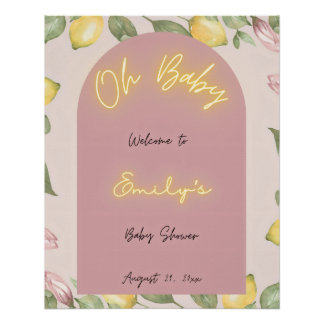 Pink Lemon Welcome Poster