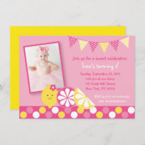 Pink Lemonade 1st Birthday Invitation