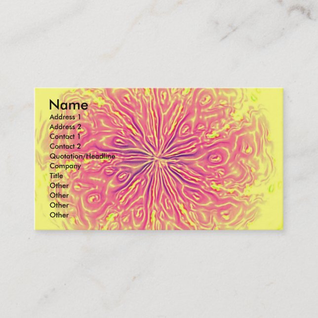 Pink Lemonade 2 Business Card (Front)