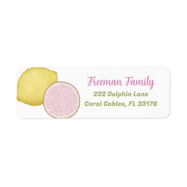 Pink Lemonade Address Label (Front)