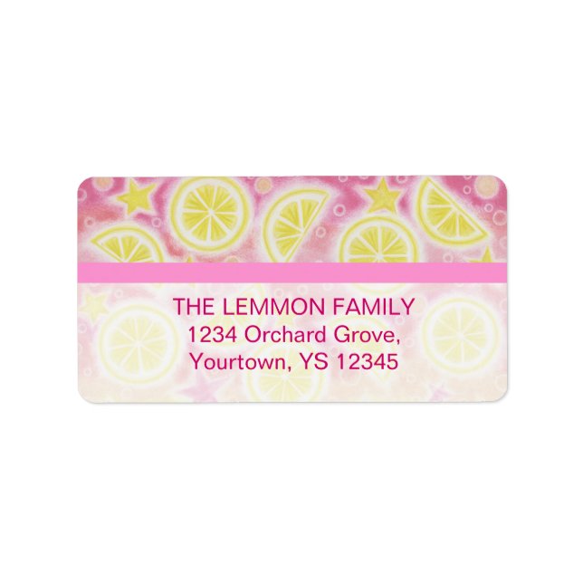Pink Lemonade address label medium bottom text (Front)