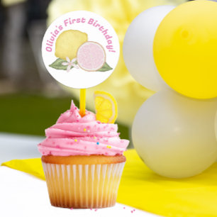 Pink Lemonade Birthday Favor Sticker