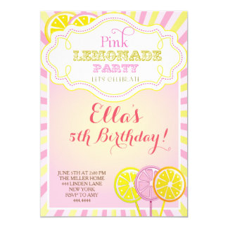 Pink Lemonade Party Invitations 7