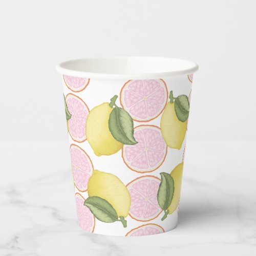 Pink Lemonade Birthday Theme Paper Cups