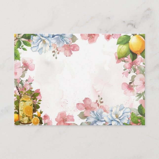 Pink Lemonade Blank Recipe Card (Front)