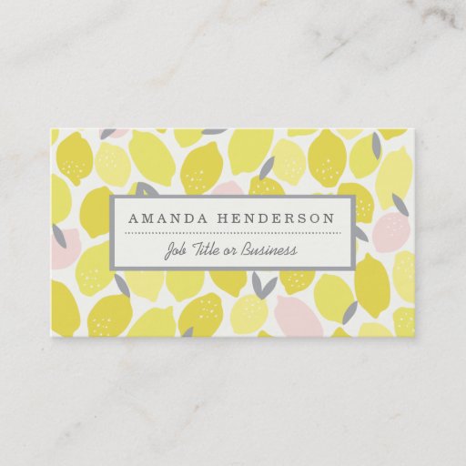 Customizable Pink Lemonade Business Cards