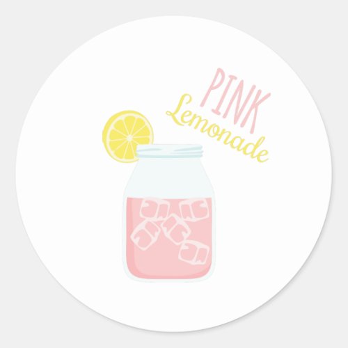 Pink Lemonade Classic Round Sticker