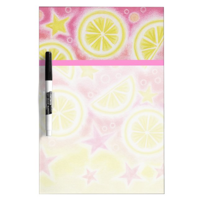 Pink Lemonade dry erase board medium stripe (Front)
