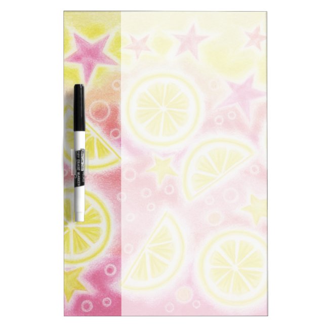 Pink Lemonade dry erase board medium w/pen (Front)