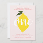 Sweet Lemons 1st Birthday Invitation
