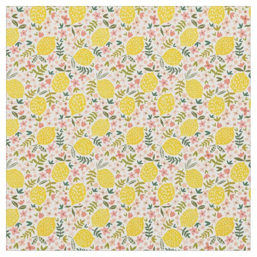 Pink Lemonade Flower Fabric
