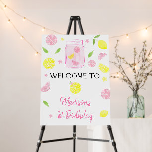 Pink Lemonade Lemon Birthday Foam Board