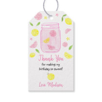 Pink Lemonade Lemon Birthday Gift Tags