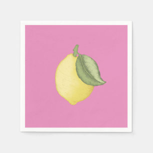Pink Lemonade Lemon Birthday Party Napkins
