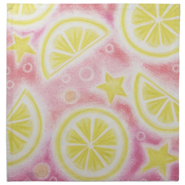 Pink Lemonade 'lemons' napkin set (Front)